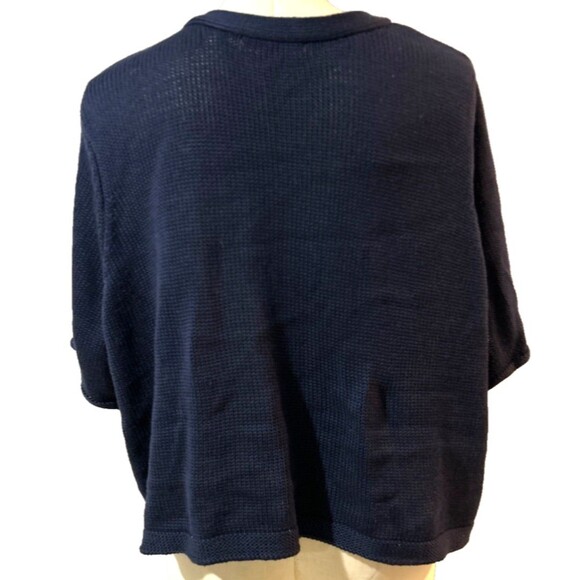 Woman Within Women’s Cotton Cardigan Sweater size 1X Short Sleeve Cotton Blend - Picture 3 of 9